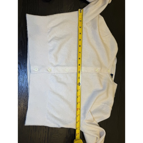 Polo Ralph Lauren Women's  Cropped Cashmere Crewneck Cardigan Sweater Medium - Picture 11 of 12
